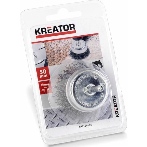 Spazzola piatto in acciaio ondulato KreatorØ 50 mm