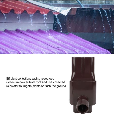 Kit de Diverter pour Gouttière, Rain Barrel Kit à Installation Facile avec 5 Pièces en ABS