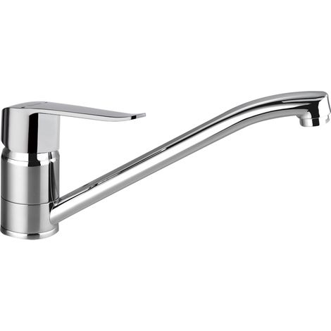 Grifo de Fregadero de Cocina Monomando con Caño Bajo Cromado con Sistema C2 de Ahorro de Agua Serie Ypsilon Plus (1/2)