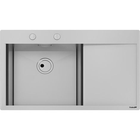 Foster New Wave 86.1V.FT Fregadero empotrado Rectangular Acero inoxidable (1/2)