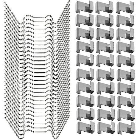 100 pinces de serre en acier inoxydable pour vitres de serre, supports et clips pour fenêtres de serre. (1/5)