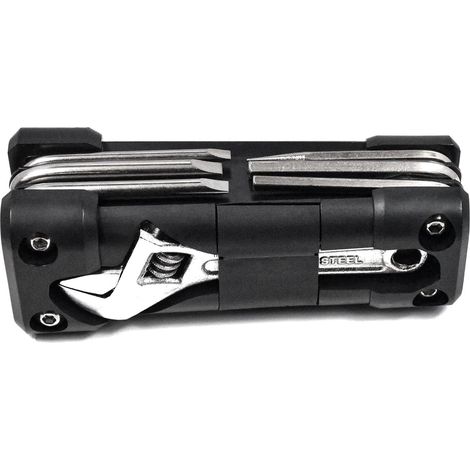 Kit multi-outils pour vélo - trousse à outils pour vélo - clés Allen - adapté à une utilisation extérieure sur la route et en cas d'urgence - noir (1/5)