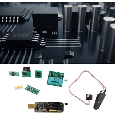 Programmateur USB CH341A, pince de test SOP8, adaptateur 1,8 V, module convertisseur SOP8 vers DIP8 (1/5)