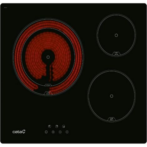 Cata TD6003BK/A - Vitroceramica Independiente Radiantes 3 Zonas Coccion Ancho 60 Cm (1/4)