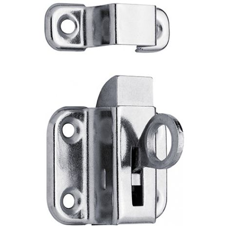 Système de fermeture en acier chromé – Loquet et targette pour espaces confinés – Usage professionnel – Oberlichtschnäpper 7111 – Deni (1/3)