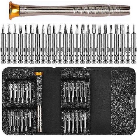 Ensemble d'outils de tournevis de précision miniatures 25 en 1 pour PC, lunettes et plus encore (1/4)
