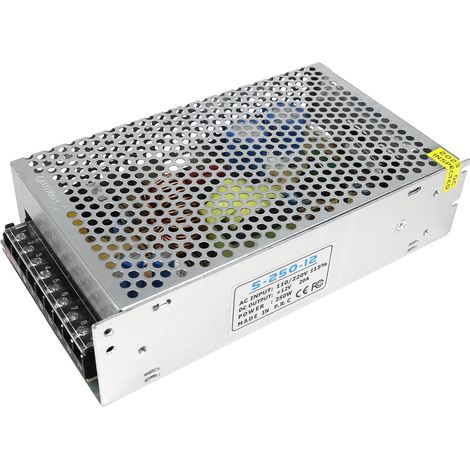 12 V 20 A 240 W DC Bloc d'alimentation à découpage universel régulé 110220 V AC vers DC 12 V Transformateur pour bande LED, CCTV, projet informatique, imprimante 3D (1/5)