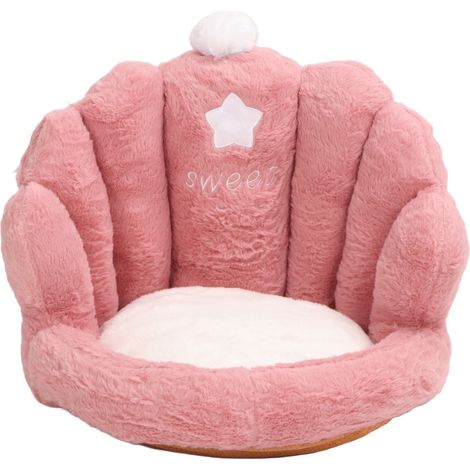 Coussin de siège de soutien lombaire, chaise épaisse et confortable, dossier de maison pour le bureau, rose (1/5)