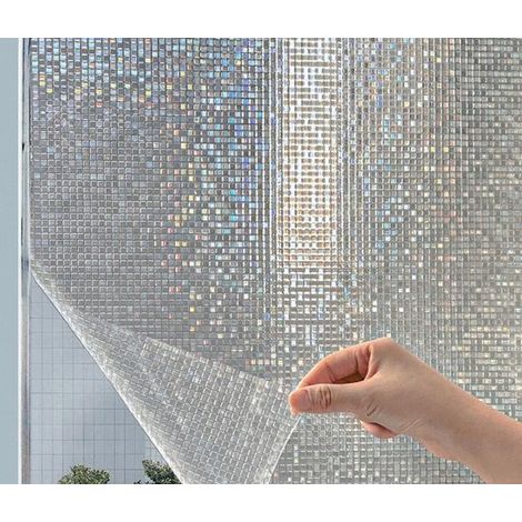Lámina para ventanas que proporciona privacidad，Lámina de vidrio mate opaca，Control térmico estático sin adhesivo，50 cm x 2 m (1/5)