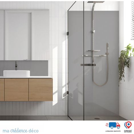 Panneau de douche : Aluminium blanc - Alu composite - 90 - 245 (1/3)