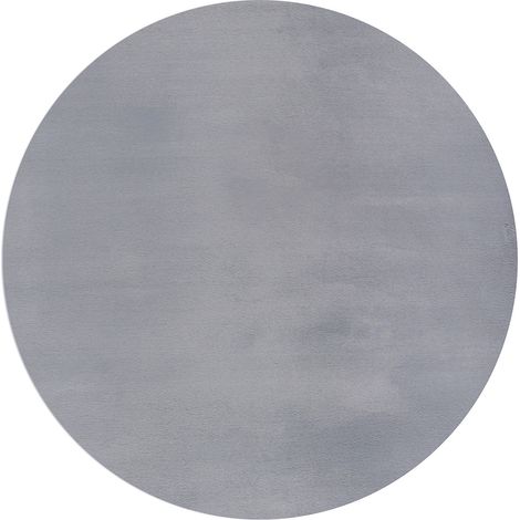 FLOORNOVO Hochflor Teppich rund einfarbig - Ø 117 cm - Besonders Weicher Teppich Wohnzimmer & Badezimmerteppich - Pflegeleicht - vielseitig einsetzbar im Innenbereich (1/2)