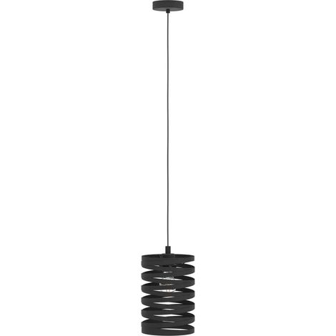 [GEBRAUCHT] B-Ware Eglo Hängeleuchte Pendelleuchte Schwarz Stahl Cremella Lampe ø 18 Cm E27 Led