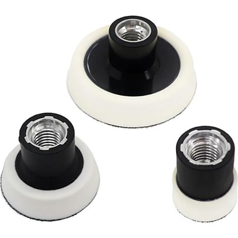 Support de polisseuse rotative 1/2/3 Pouces, Plaque de Support Auto-agrippante, Filetage M10, for ponçage et Polissage de Voiture