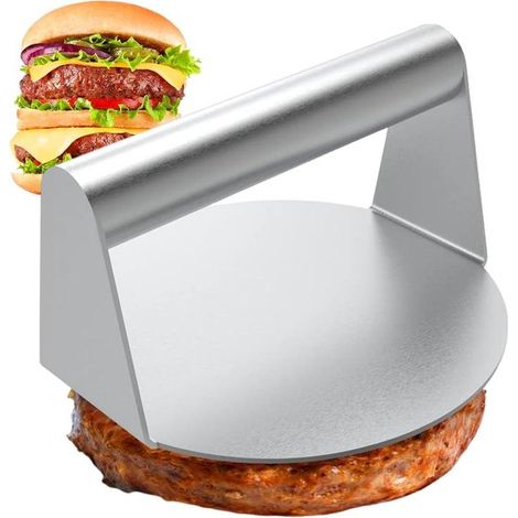 Pressa per hamburger Hamburger Smasher Preparazione hamburger Acciaio inossidabile 14,6 cm color argento (1/5)