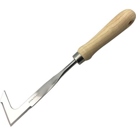 Dissodatore Manuale, Attrezzo per Diserbo in Acciaio Inox con Manico in Legno Naturale, Strumento da Giardino per Scavare e Diserbare (1/4)