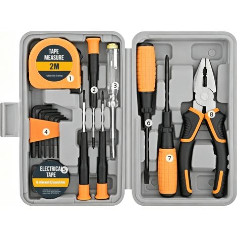 Coffret Outils Bricolage Rose, 24 Pièces, Idéal pour la Maison et les Débutants (1/5)