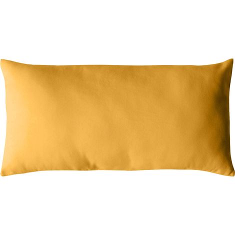 Coussin 30 x 50 cm LOLA 100% coton coloris MOUTARDE
