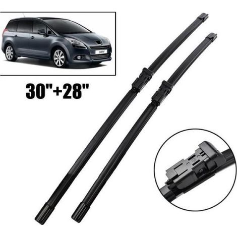 Lot de 2 Balais d'essuie-glace avant Pour Peugeot 5008 MK1 2009 2010 2011 2012 2013 2014 2015 2016 2017 (1/4)