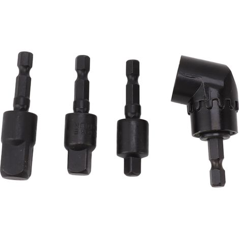 Adaptateur de douille avec tige hexagonale rotative à 360°, adaptateur de perçage, foret à angle de 105° pour tournevis (1/5)