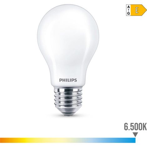 PHILIPS Standard-LED-Glühbirne E27, 8,5 W, 1.055 lm, 6500 K Kaltlicht, 6 x 10,4 cm
