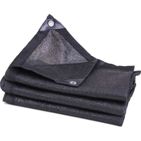 Voile d'ombrage noire 3x3m pour protéger les plantes de jardin du soleil (1/4)