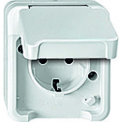 MERTEN AQUASTAR SCHUKO MEG2300 8019 PRISE DE COURANT AVEC PROTECTION ENFANT BLANC POLAIRE MEG2300-8019