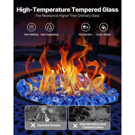 Verre de Feu pour Braséro - 15 - 88 kg Pierres en Verre pour (1/5)