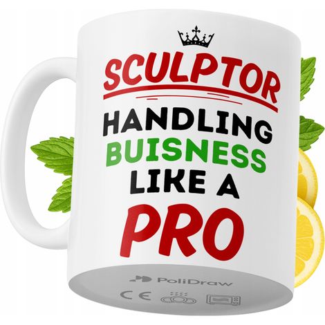 Mug humoristique pour sculpteur, avec texte amusant et design graphique. Idéal pour les anniversaires, les fêtes et les occasions spéciales. Mug premium pour la maison, le bureau et le travail. Blanc, (1/5)