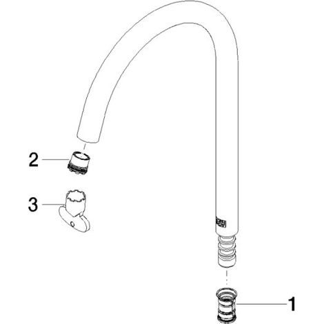 Dornbracht 90282232500-00 Bec de robinet Pièces de rechange