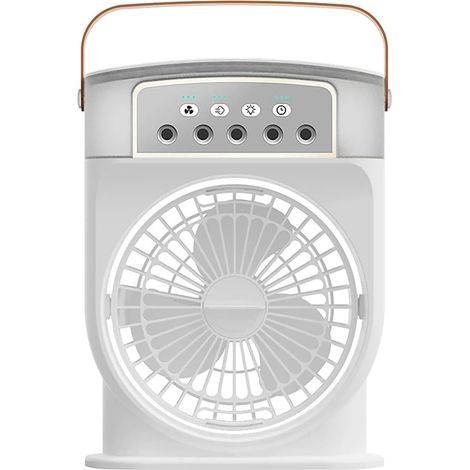 JSSEVN-Mini Climatiseur Mobile Sans Évacuation, Portable Silencieux Rechargeable Type-C Humidificateur avec Minuterie 3 Vitesses 3 Niveaux (1/5)