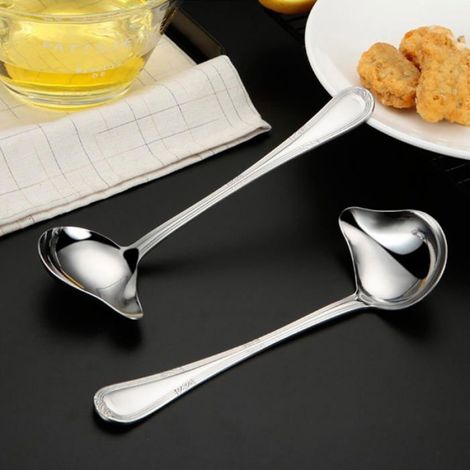 Cuillres En Acier Inoxydable 3Pcs Cuillres De CuisineUstensiles De CuisineCuillres SauceCuillres De Cuisine Long LOUCHE (1/4)