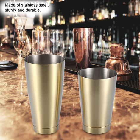 Robuster Cocktailshaker aus Edelstahl – Barwerkzeug für Zuhause und Küche (Titangold) (1/5)