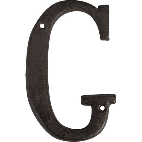 Lettre Décorative G en Fer Marron Style Industriel et Campagne Déco Murale 13 cm - PANGIVO