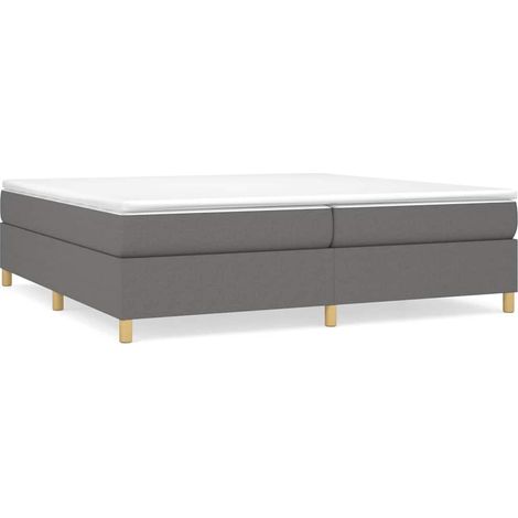 Maison Exclusive - Boxspringbettgestell Dunkelgrau 200x200 cm Sto (1/5)