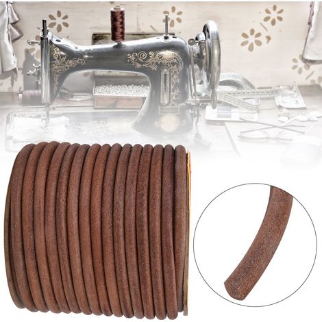 Courroie multifonctionnelle en cuir de vachette de 20 mètres pour machines à coudre (8 mm) (1/5)