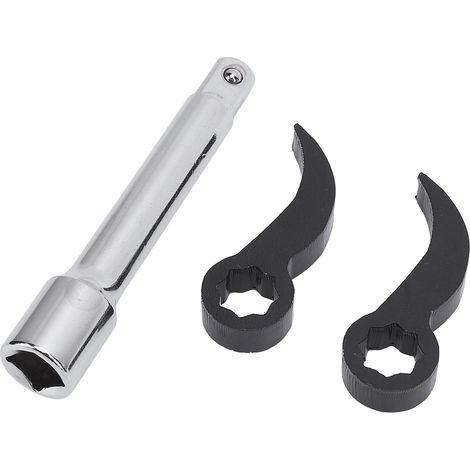Hebelschlüsseladapter, 3-teiliges Set, 65Mn-Stahl, 2 Doppelvierkant-Brechstangenköpfe und 1/2"-Verlängerungsstange (1/5)