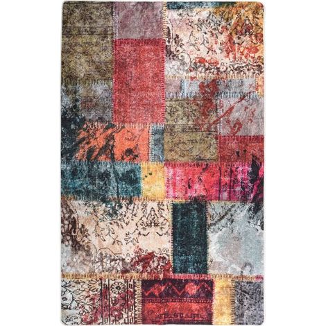 Tapis lavable antidérapant Patchwork 160x230 Multicolore (1/5)