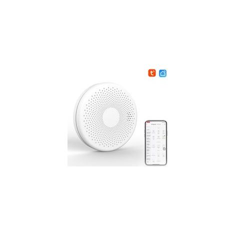 Wifi 2 en 1 détecteur de fumée de monoxyde de carbone intelligent Co détecteur de son de gaz fonction d'alarme de lumière stroboscopique (1/5)