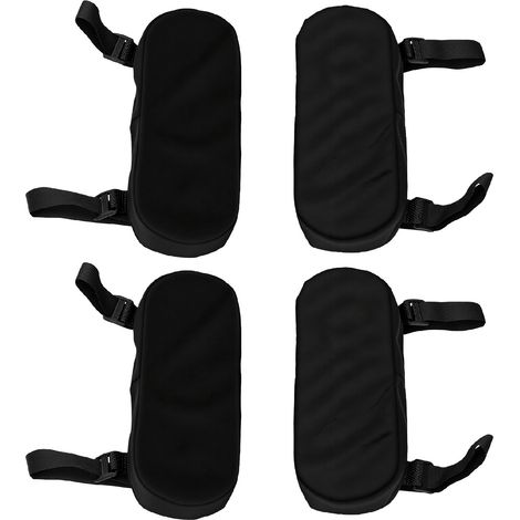 4 pièces coussinets d'accoudoir de chaise mousse coussin de coude avec sangles réglables et base antidérapante pour bureau universel taille (1/5)