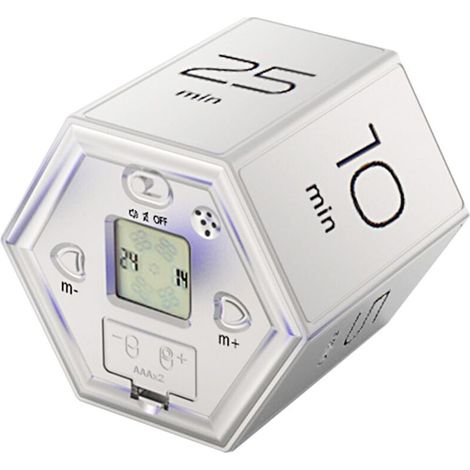 Cube minuteur magnétique rabattable, numérique, pour cuisine étude sport, simple d'utilisation, bascule aimantée, concentration garantie (1/5)