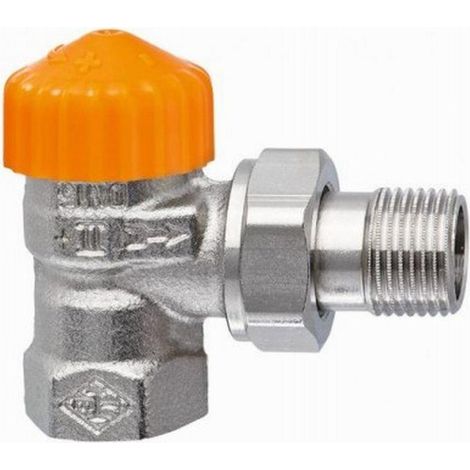 Heimeier Eclipse vanne thermostatique de radiateur avec contrôle de débit coudé 3/8 (1/3)