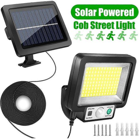 Lampe murale pour jardin extérieur, 220 000 lumens, lampadaire solaire, 3 modes d'éclairage, étanche, 117cob( ) (1/5)