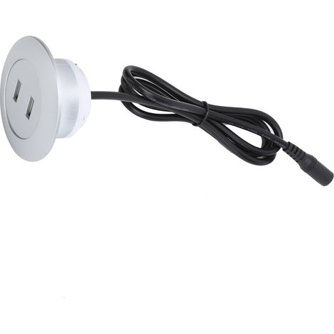 Chargeur double USB 2.0 pour fauteuil inclinable électrique, canapé et autres meubles, argent, prise européenne 100-240 V (1/5)