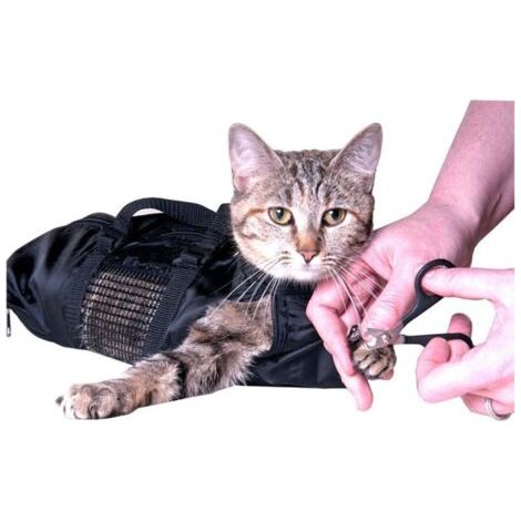 Zurückhaltetasche für das Baden und die Toilettengänge der Katze (zum Schneiden der Krallen und Nägel)
