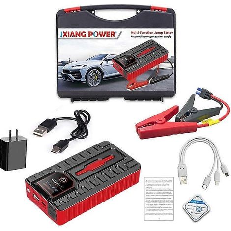 Démarreur de secours ultra-sécurisé pour voiture, chargeur USB rapide, batterie externe portable (1/5)