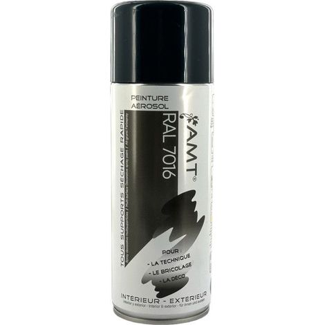 Bombe de peinture - Gris foncé - RAL7016 - Brillant - AMT - 330ml - Peinture acrylique