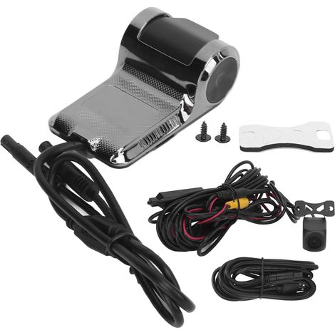 Caméra embarquée USB HD avec enregistreur de conduite DVR ADAS, double objectif avant et arrière, détection de mouvement, compatible avec la navigation Android. Compatible avec les systèmes ADAS et le (1/5)
