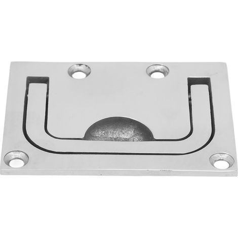 Anneaux de traction carrés en acier inoxydable marin, finition polie, accessoires marins pour meubles, armoires, tiroirs et penderies (1/5)