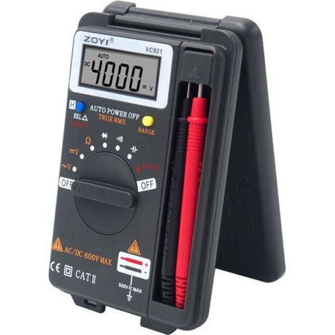 Multimètre numérique, VC921 Auto Pocket multimètre numérique multimètre Poche multimètre Portable Type 4000-Word Voltmètre numérique Voltmètre Test,de (1/4)