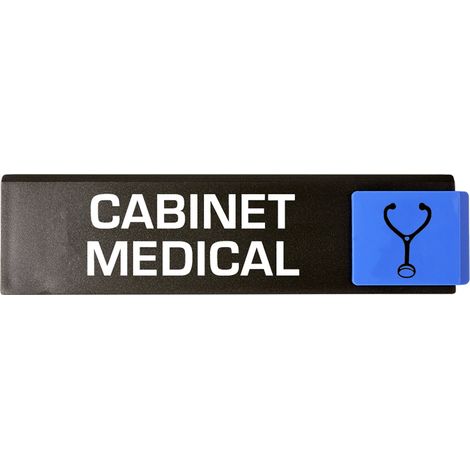 Plaque de porte Cabinet medical - Europe design 175x45mm - 4260945